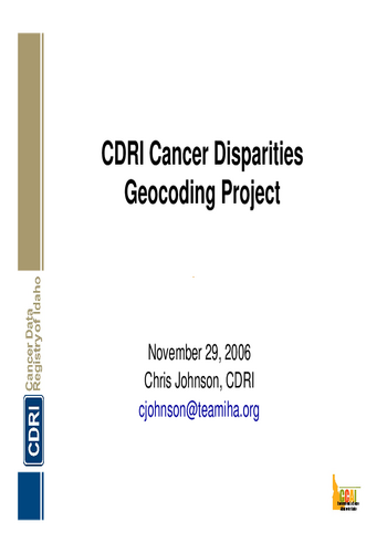 Colorectal Cancer 1996-2004